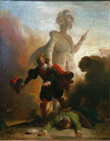 Alexandre-Evariste Fragonard Don Juan and the statue of the Commander